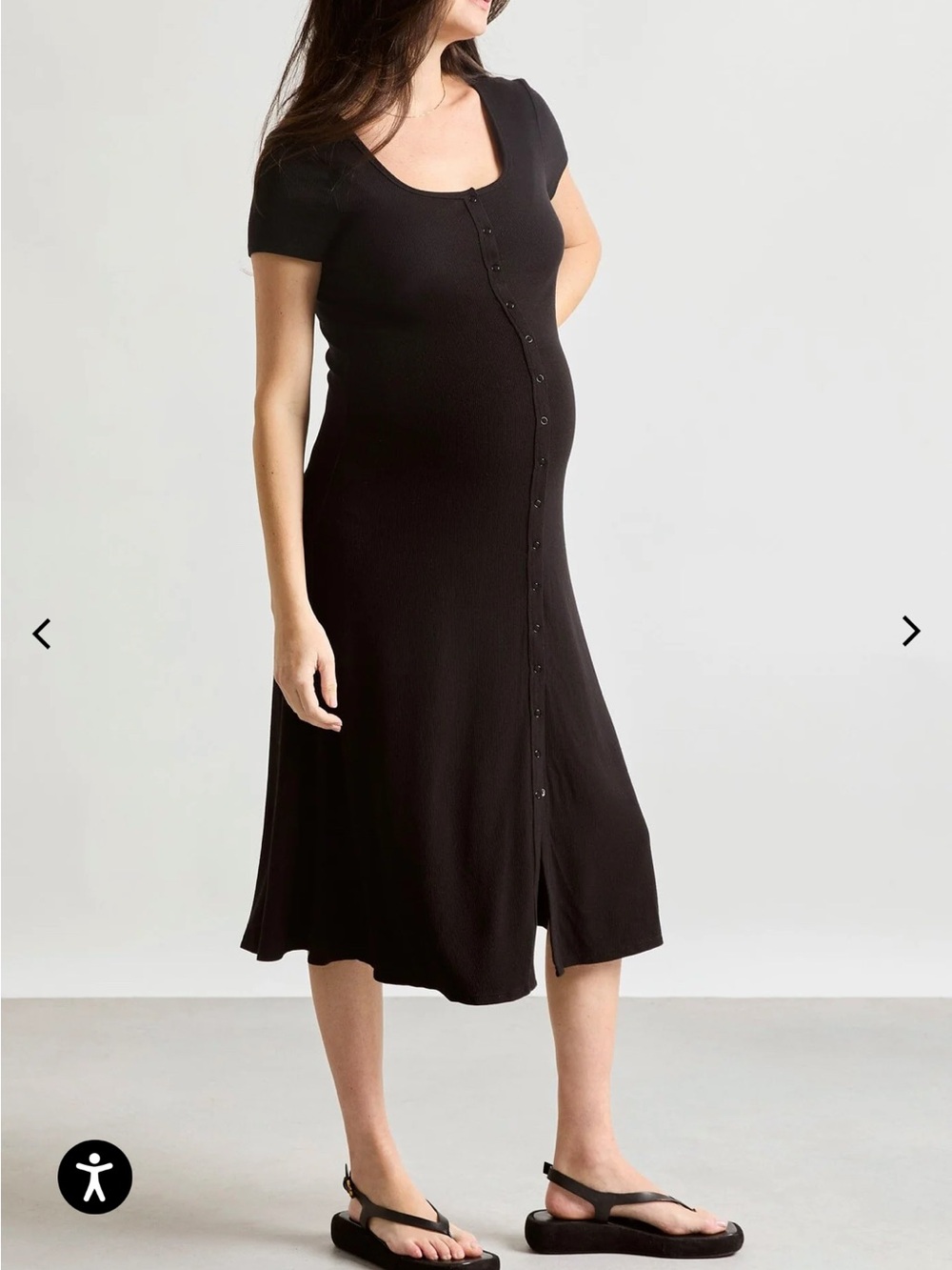 The Softest Rib Nursing Midi Dress